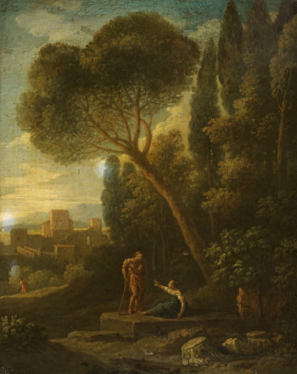 Classical Landscape with Figures by Gaspard Poussin Dughet