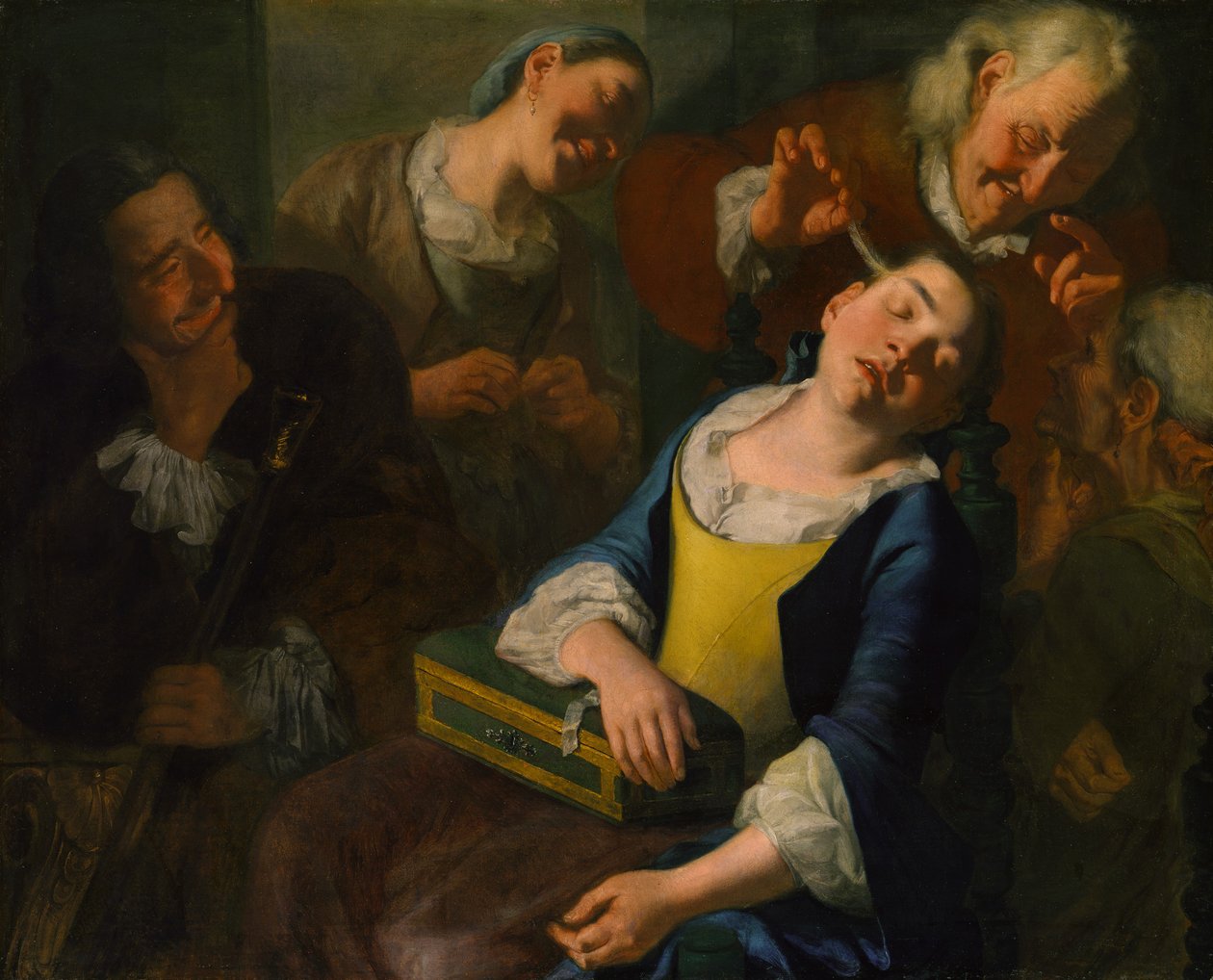 Teasing a Sleeping Girl by Gaspare Traversi