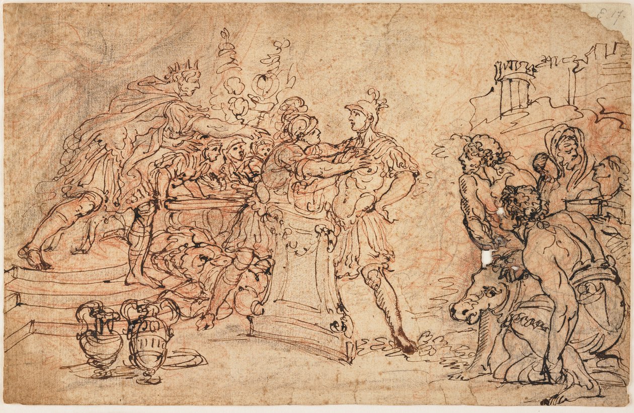 Mucius Scaevola Before Porsena by Gasparo Diziani