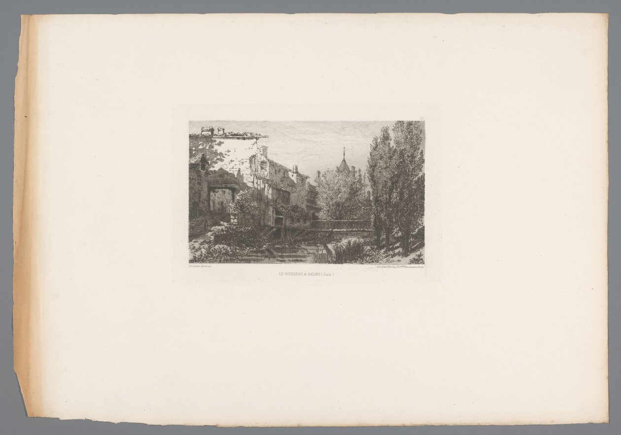 View of a Stream at Salins by Gaston Coindre