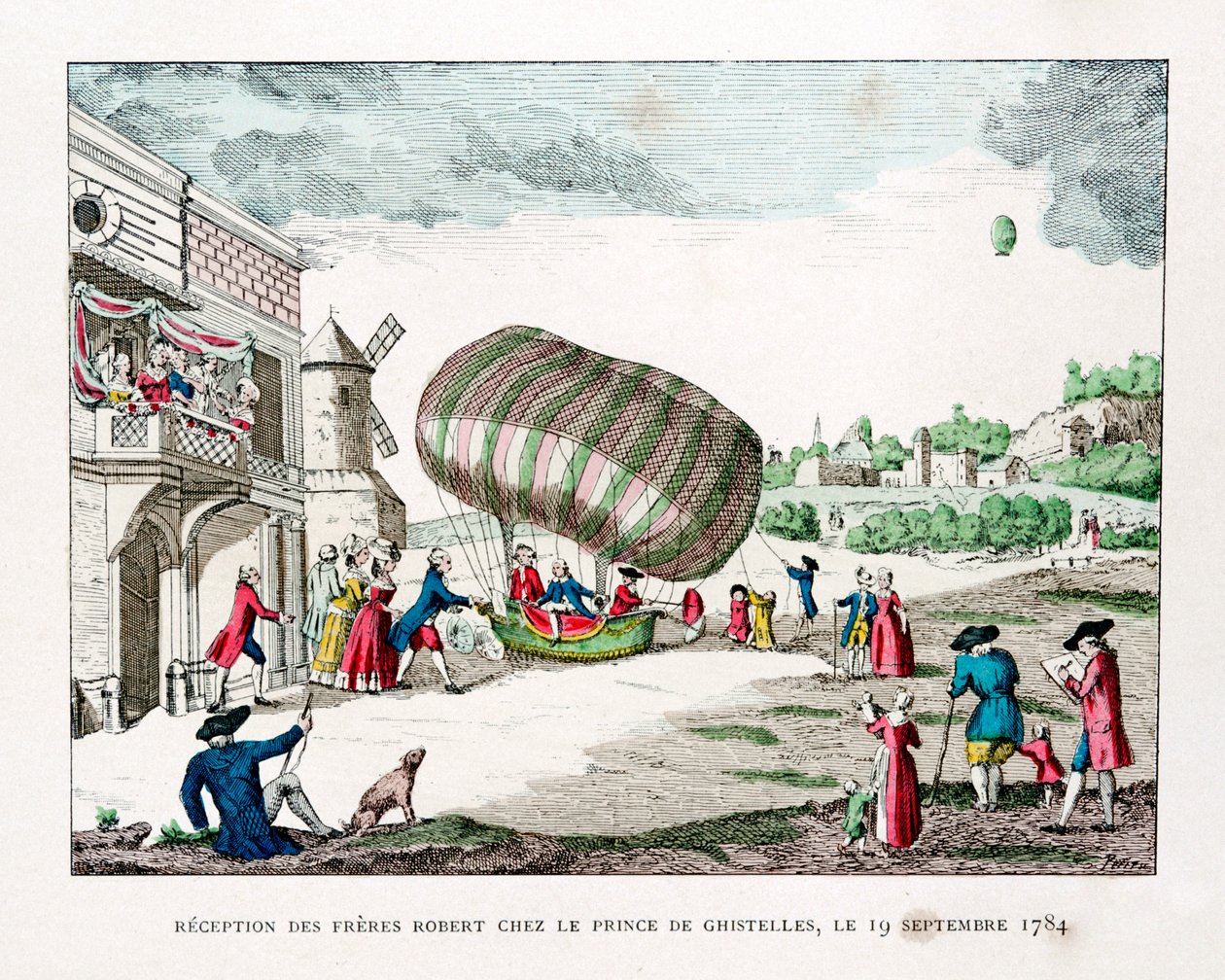 Reception of the Robert Brothers by the Prince of Ghistelles in 1784, 1887 by Gaston Tissandier