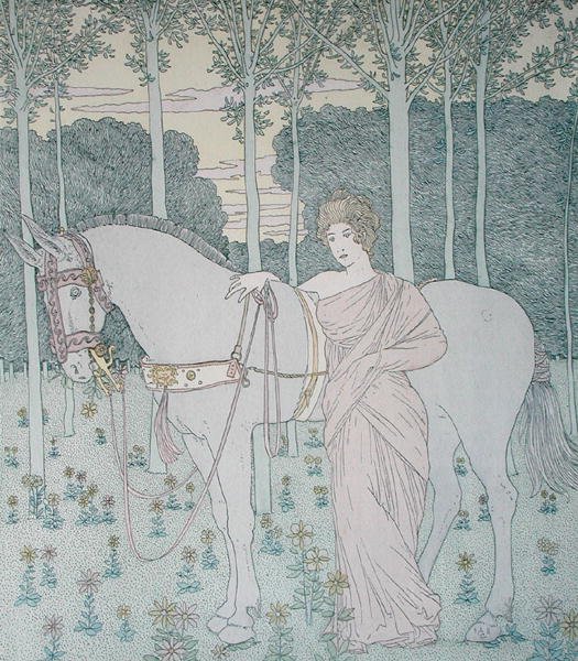 Nausicaa, illustration from Book 6 of the Odyssey, translated by Lecomte de l