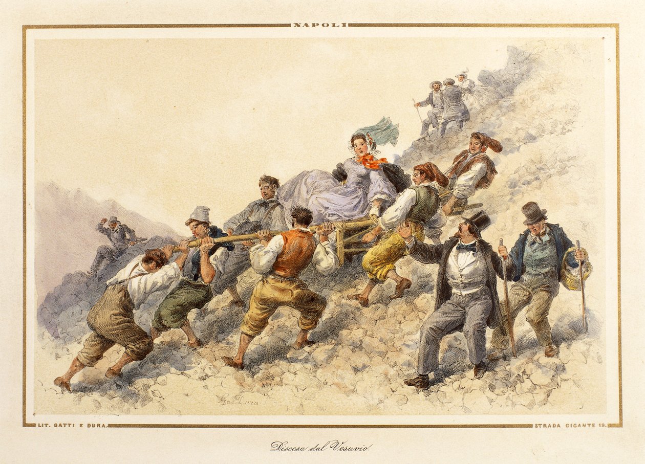 The Descent of Mount Vesuvius by Gatti and Dura