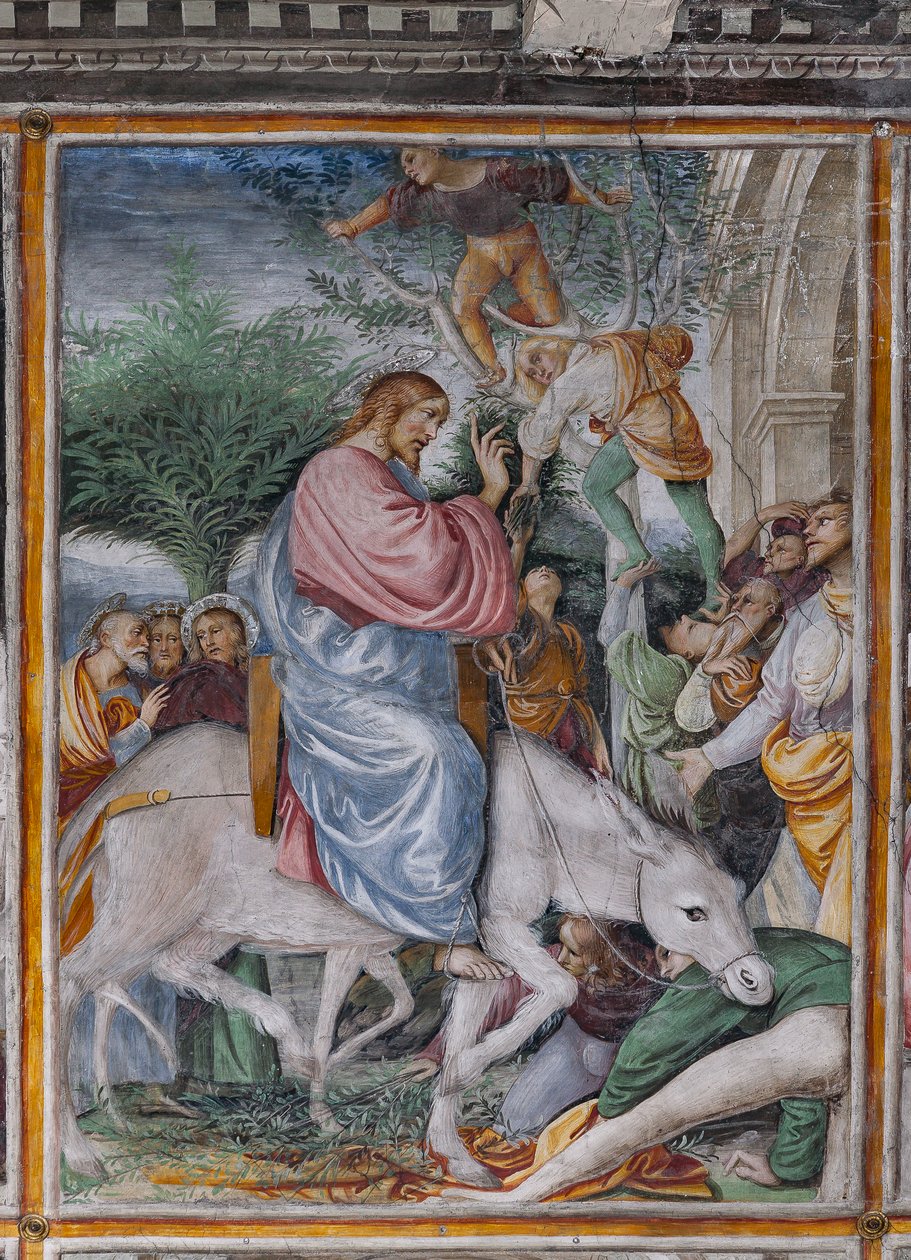 Detail of Christ entering Jerusalem, from The life and the Passion of Christ by Gaudenzio Ferrari