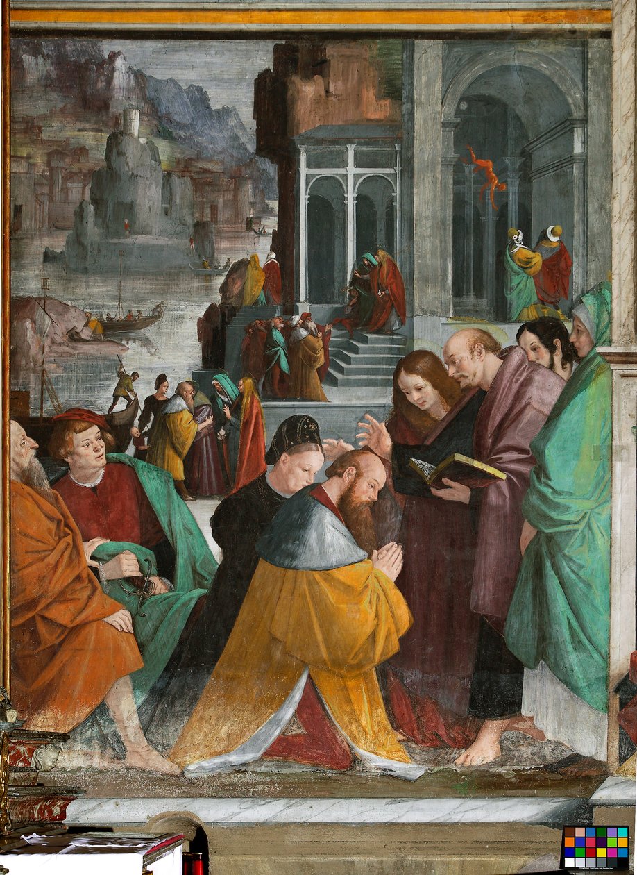 The Baptism of the Princes of Marseille in Rome by Gaudenzio Ferrari