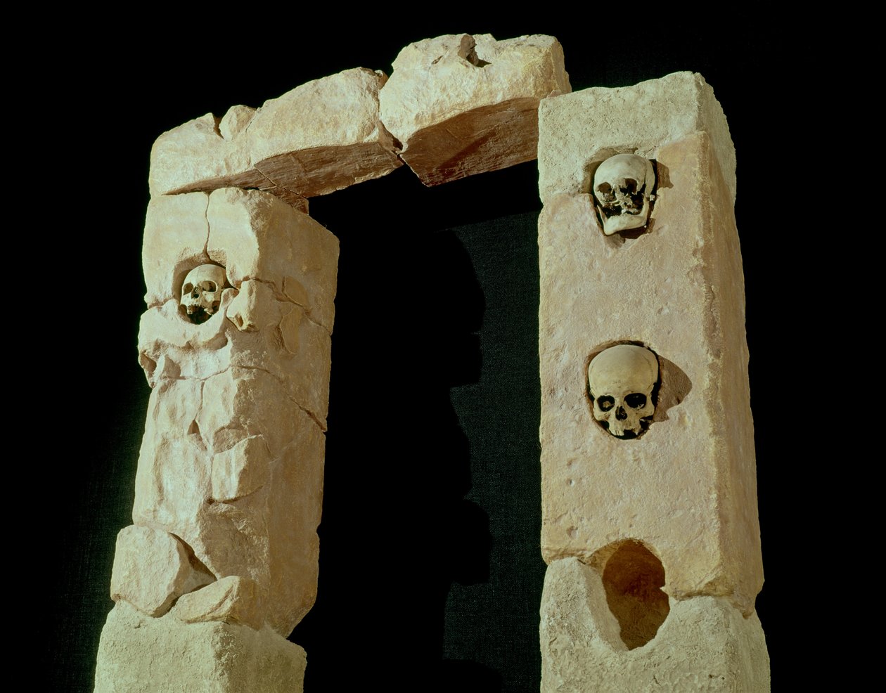 Doorway with Skulls, from the Sanctuary of Roquepertuse, Gaule, La Tene II civilization (3rd-2nd century BC) by Gaulish