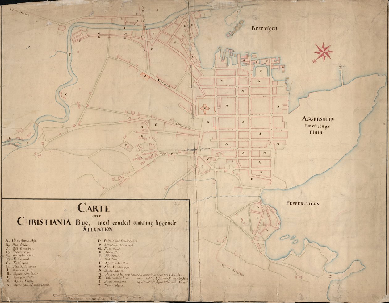 Map of Christiania (1649) by Geelkerck