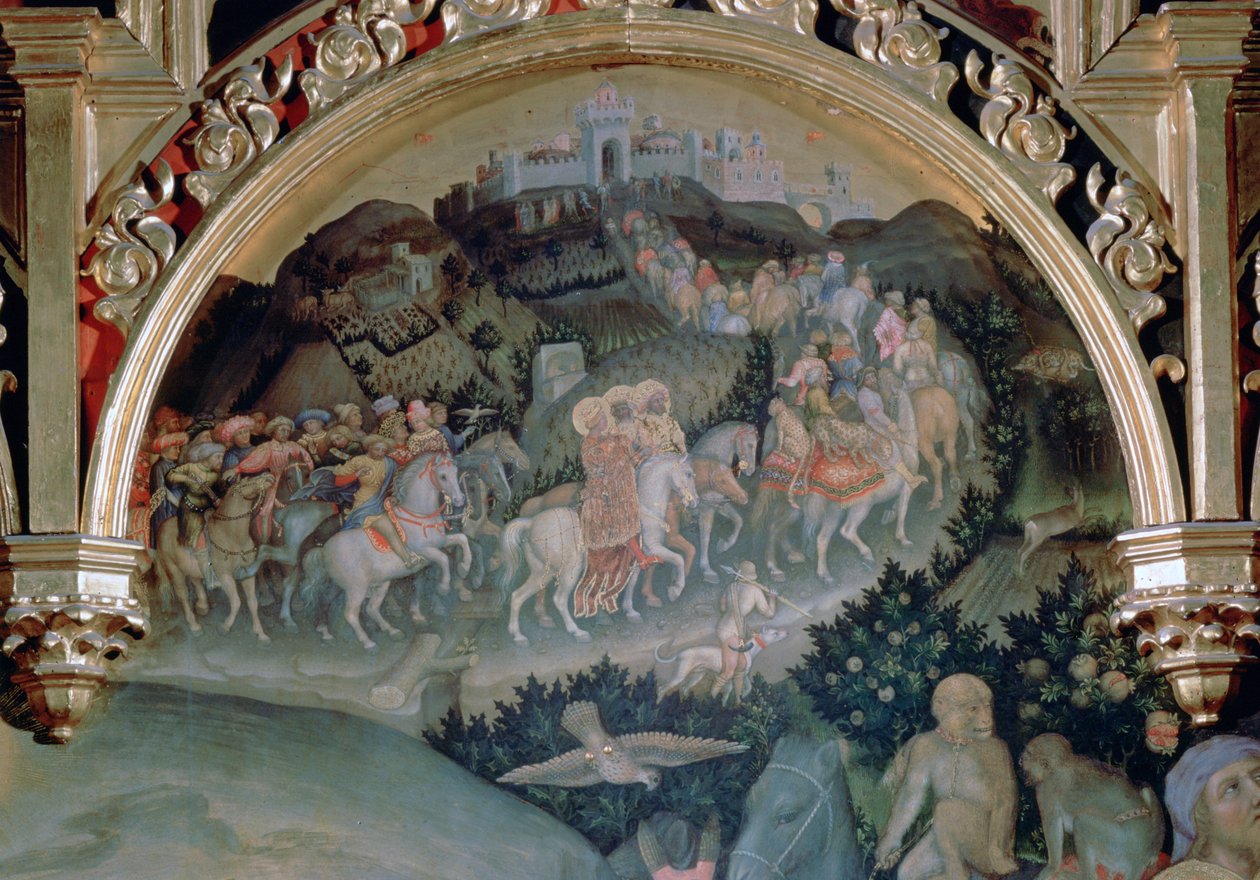Adoration of the Magi The Strozzi Altarpiece (detail), 1423 by Gentile da Fabriano