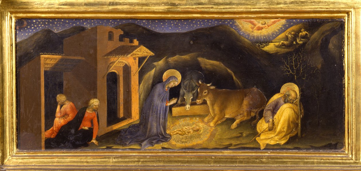 Nativity (Predella of the Adoration of the Magi, Pala Strozzi) by Gentile da Fabriano