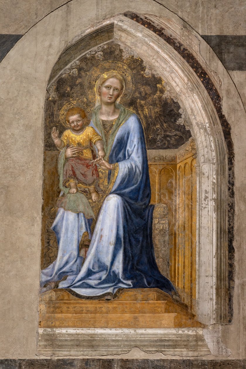The Interior: Enthroned Madonna with Child and Angels, by Gentile da Fabriano by Gentile da Fabriano