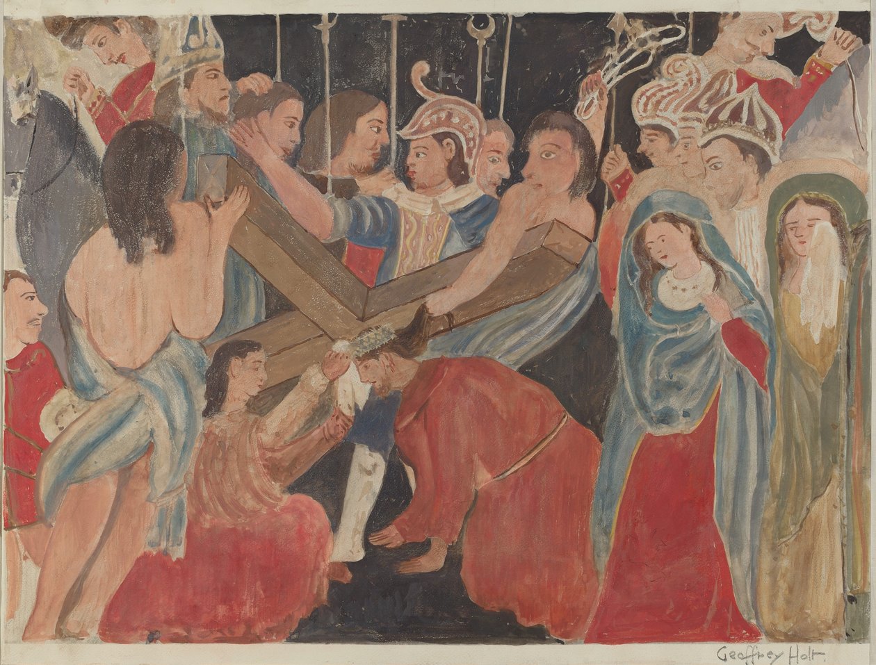 Station of the Cross No. 6: Veronica Renders Service to Jesus by Geoffrey Holt