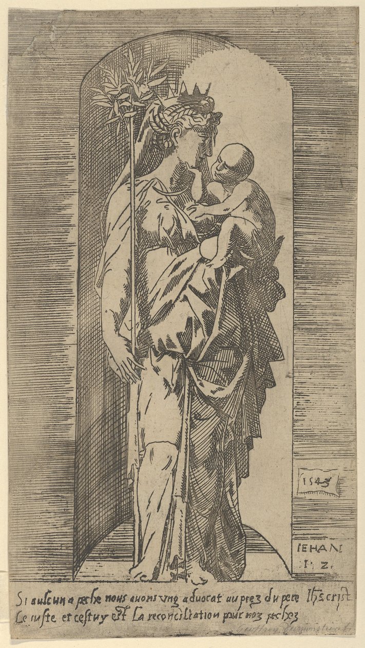 The Virgin and Child in a Niche, 1543 by Geoffroy Dumoûtier