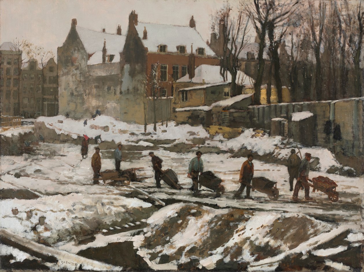 Construction Site in Amsterdam by Georg Hendrik Breitner