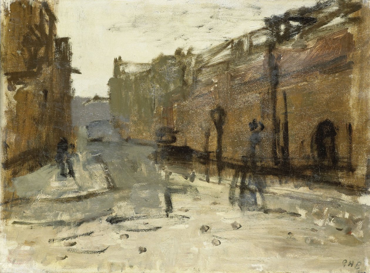 De Baan in Rotterdam by Georg-Hendrik Breitner