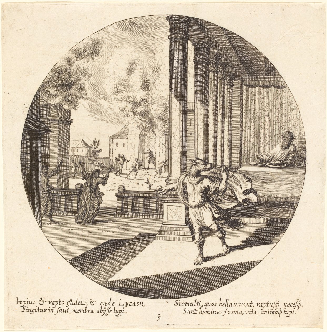 Jove Turns Lycaon into a Wolf by Georg Andreas Wolfgang the Elder