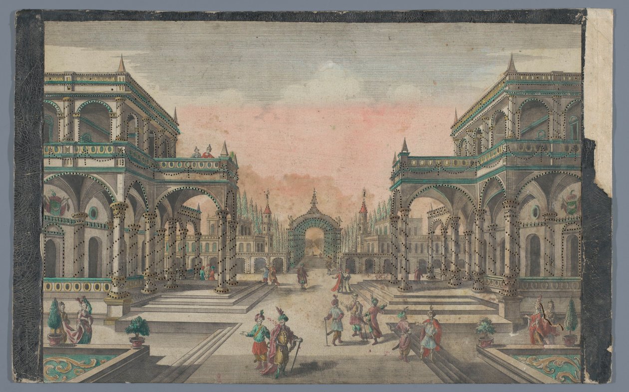 View of an Avenue Leading to a Cypress Garden in Constantinople (Walks of the Grand Sultan towards the Cypress Garden) by Georg Balthasar Probst (possibly)