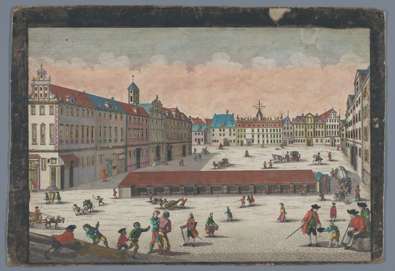 View of the Salt Square in Wroclaw from the South Side (Der Saltz Ring, oder Plaz in Breslau gegen Mittag anzusehen) by Georg Balthasar Probst (possibly)
