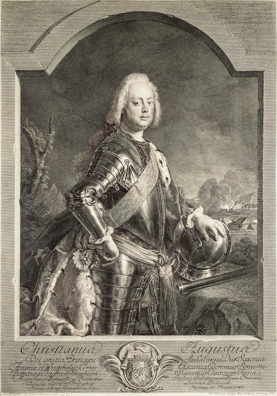 Portrait of Christian August, Prince of Anhalt-Zerbst, 1750 by Georg Freidrich Schmidt