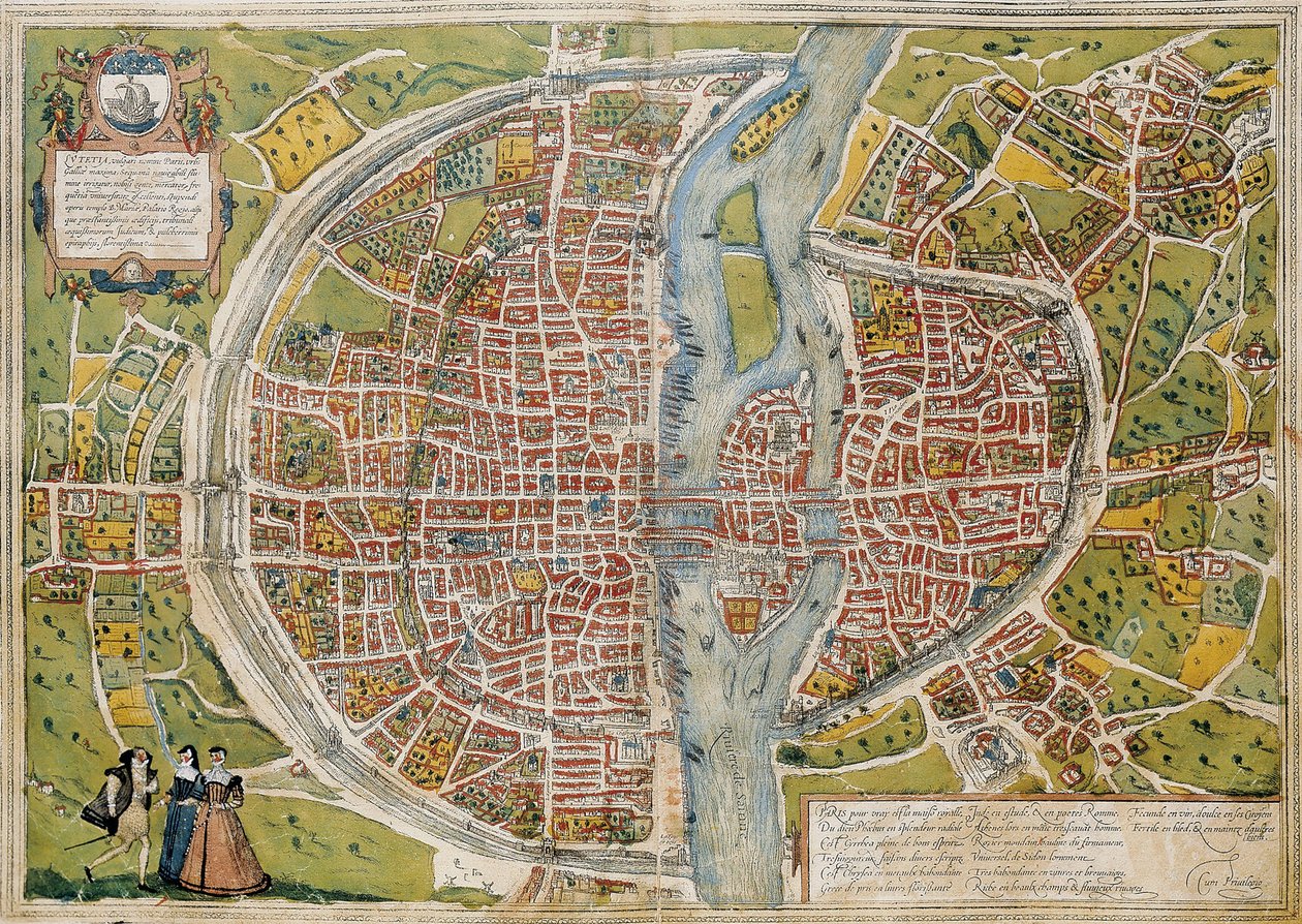 Civitatis Orbis Terrarum (Theatrum orbis terrarum). 1572-1617. Paris (1572). Volume I. Etching. SPAIN. CASTILE AND LEON. Salamanca. Salamanca University Library by Georg Hogenberg Franz (1535-90) & Ortelius Abraham (1527-98) Braun