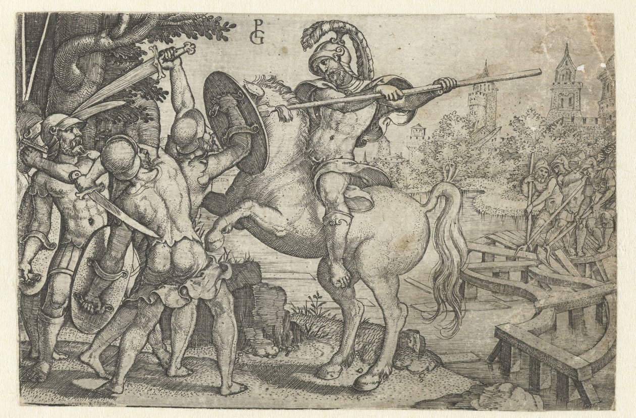 Horatius Cocles Defending the Bridge over the Tiber (Stories from Early Roman History Series) by Georg Pencz