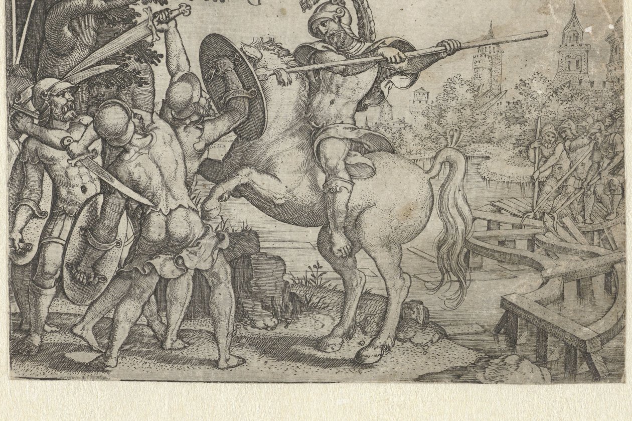Horatius Cocles Defends the Bridge over the Tiber (series title: Stories from Early Roman History) by Georg Pencz