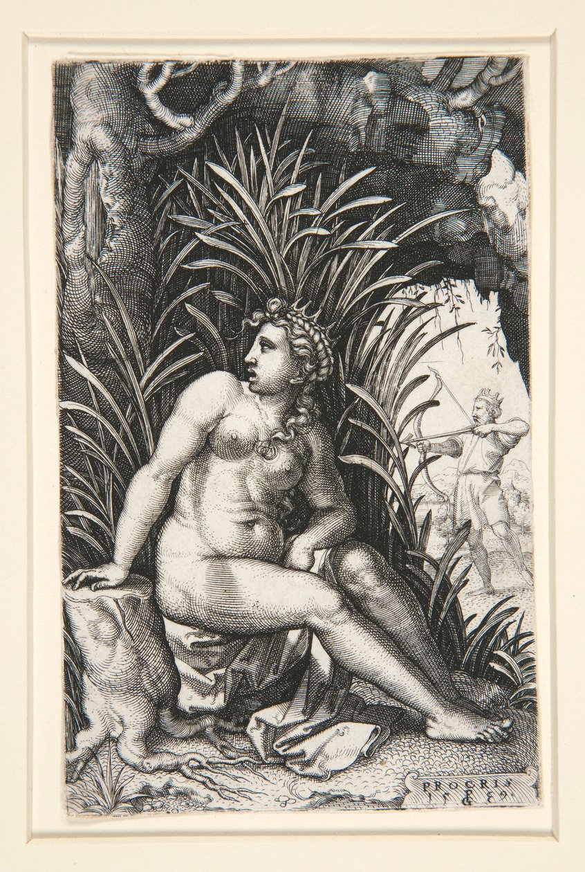 Procris and Cephalus, from the Series The Greek Heroines by Georg Pencz