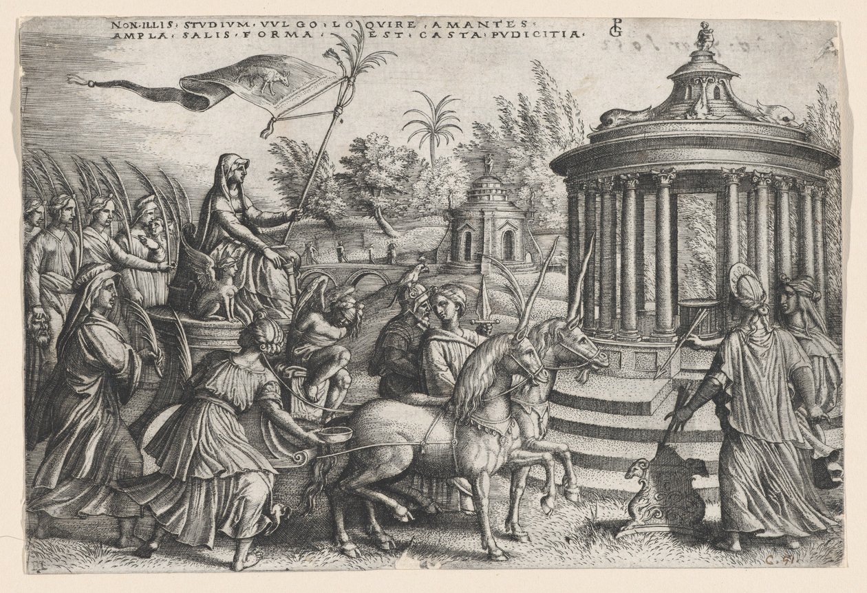 The Triumph of Chastity on Love, from the Triumphs of Petrarch by Georg Pencz