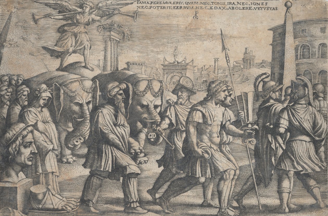 The Triumph of Fame on Chastity, from The Triumphs of Petrarch by Georg Pencz