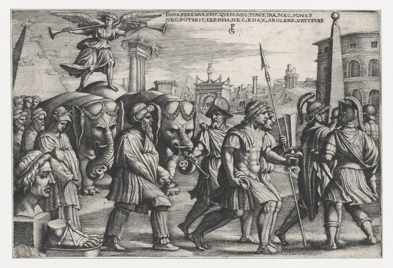 The Triumph of Fame on Chastity, from The Triumphs of Petrarch by Georg Pencz