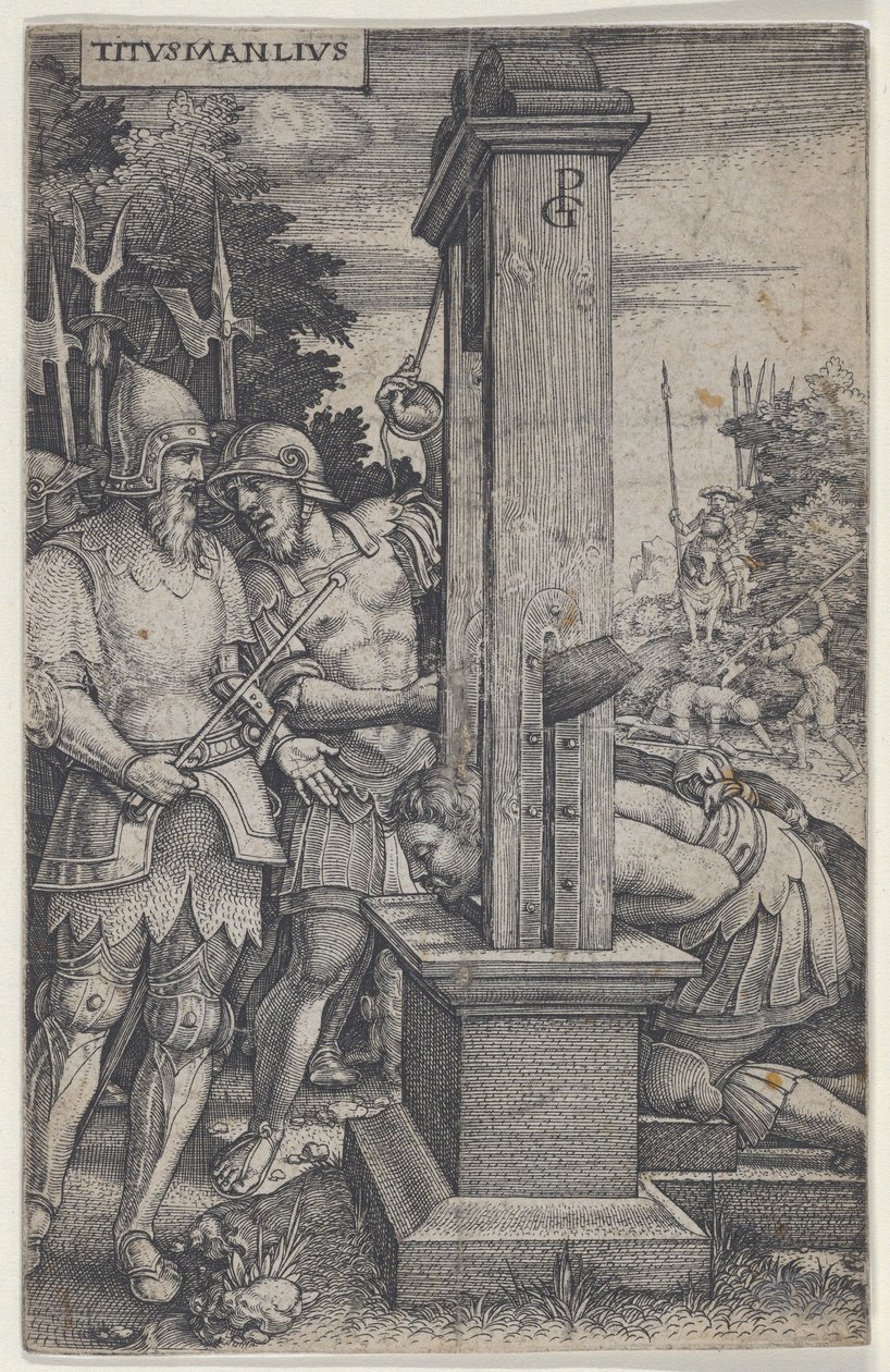 Titus Manlius, from Roman Heroes, 1535 by Georg Pencz