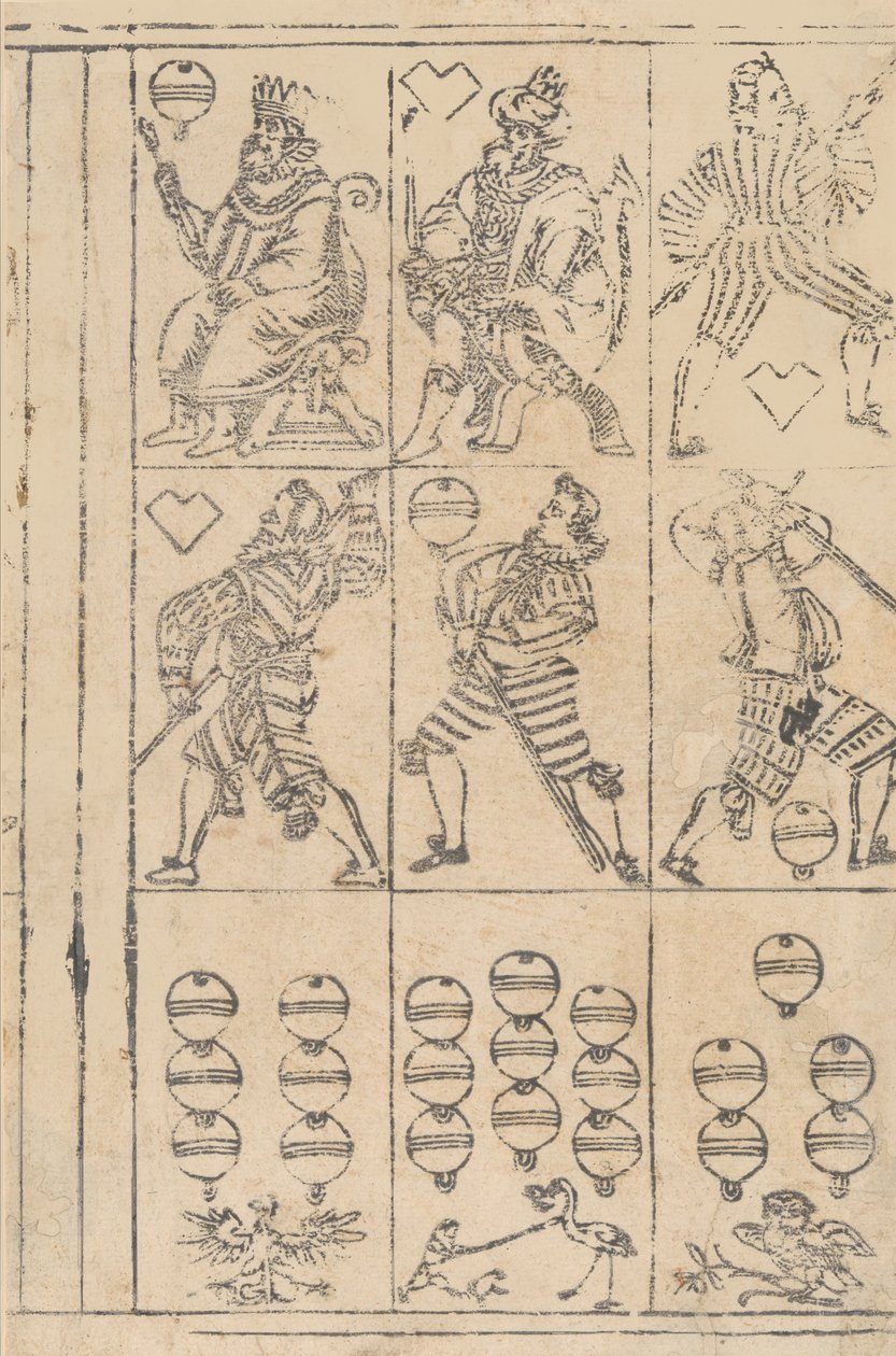 Sheet of Playing Cards, 16th century by Georg Schachomair