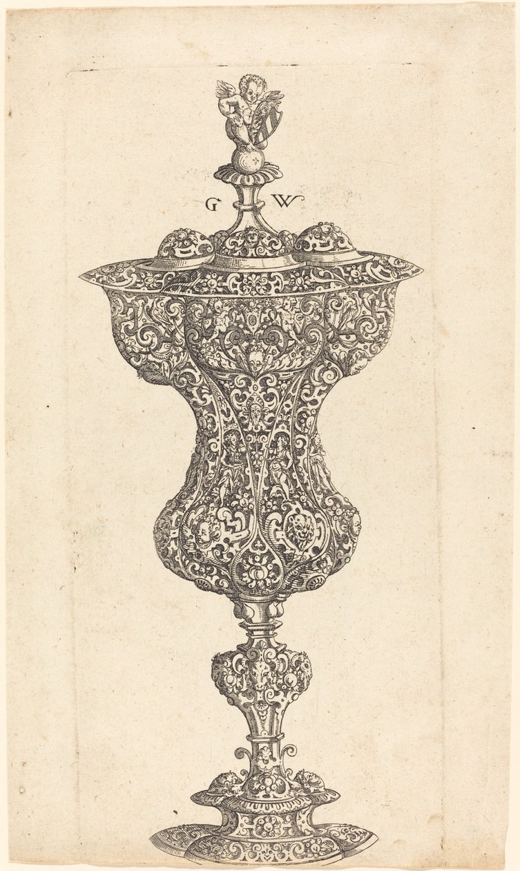 Goblet with Putto on Lid by Georg Wechter I