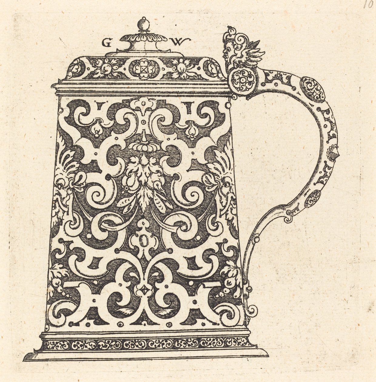 Large Jug, the Handle Formed by a Snake by Georg Wechter I