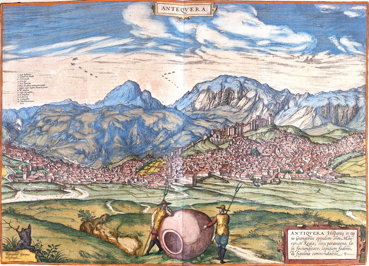 Antequera, Spain by Georg and Hogenberg Franz (1535 90) Braun
