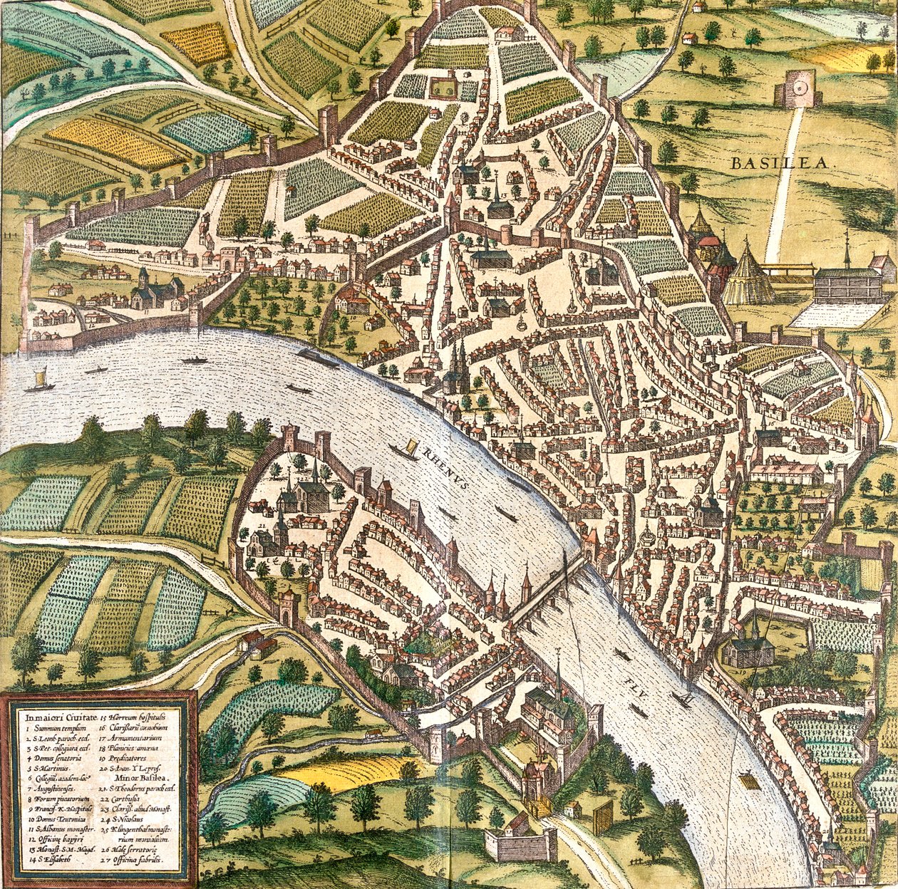 Basel, Switzerland by Georg and Hogenberg Franz (1535-90) Braun