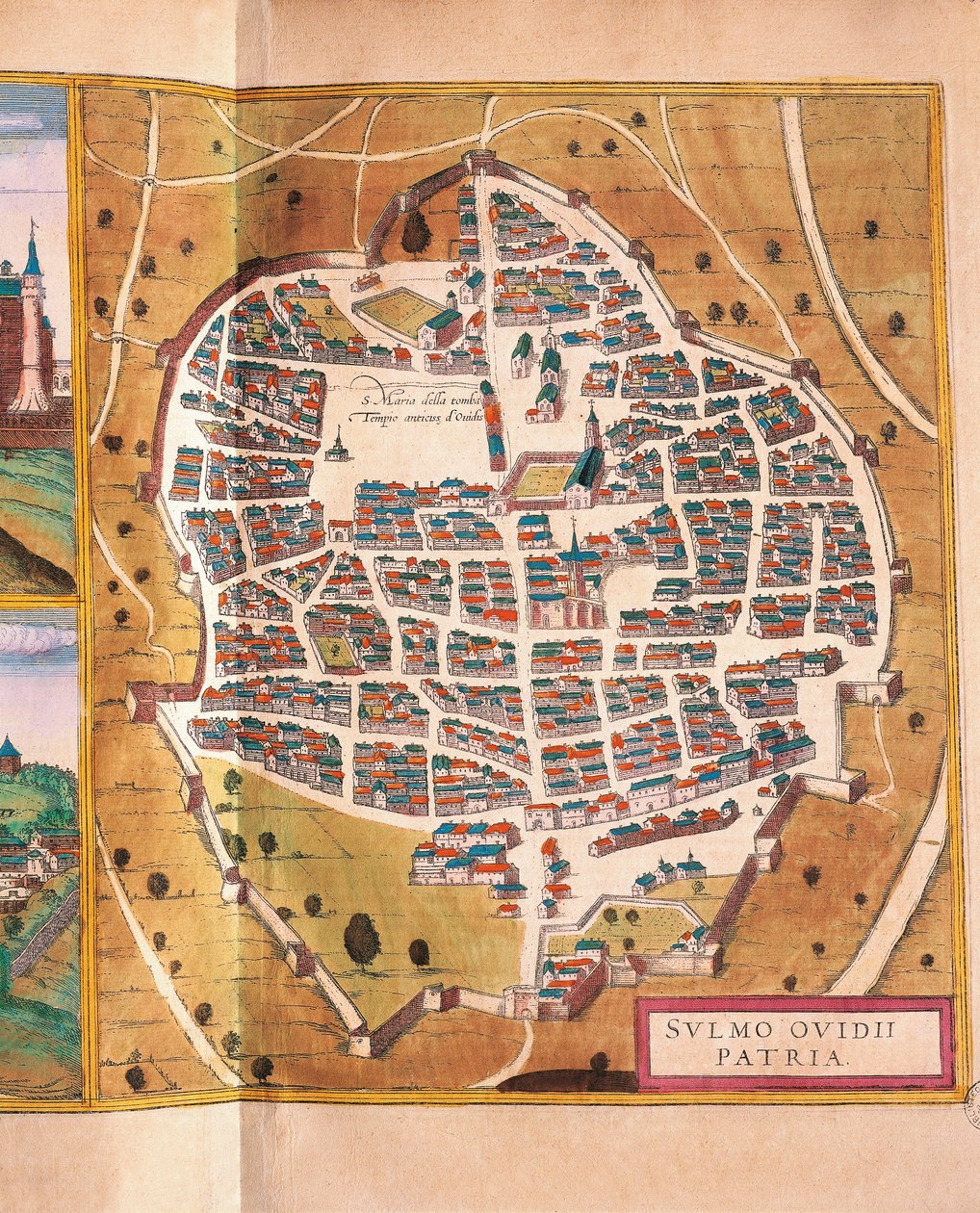 The City of Sulmona by Georg Braun and Hogenberg Franz