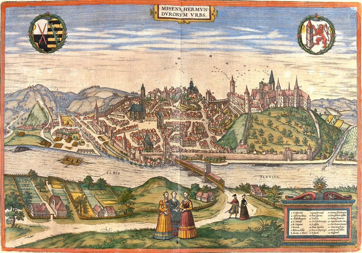 Meissen, Germany by Georg and Hogenberg Franz (1535 90) Braun