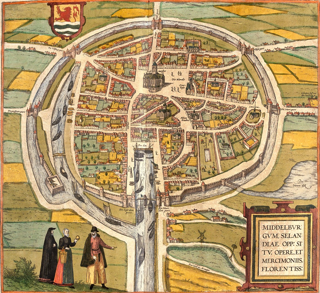 Middelburg, Netherlands by Georg and Hogenberg Franz (1535 90) Braun