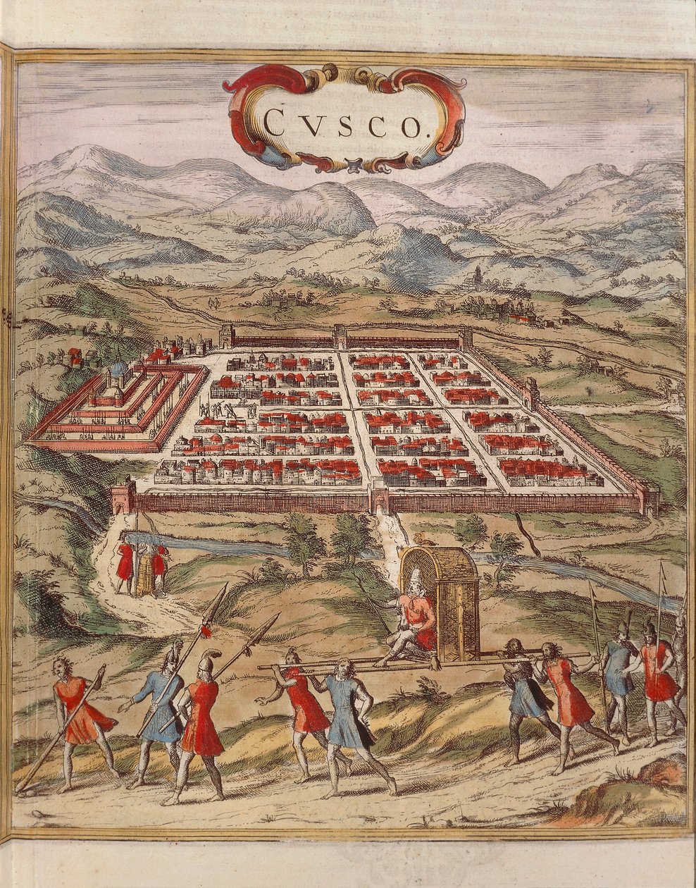 City of Cuzco, engraving by Georg Braun by Georg Braun and Hogenberg Franz