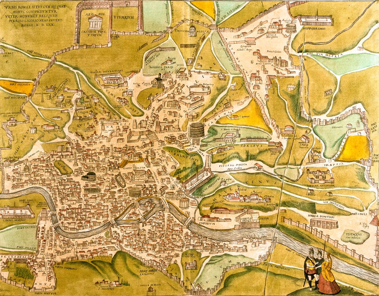 Rome, Italy by Georg and Hogenberg Franz (1535-90) Braun