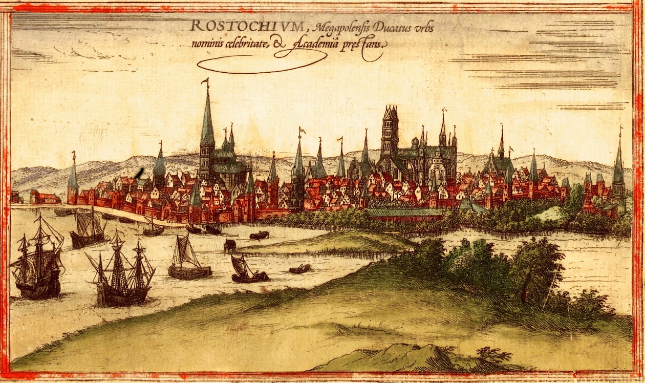 Wismar, Germany by Georg and Hogenberg Franz (1535 90) Braun