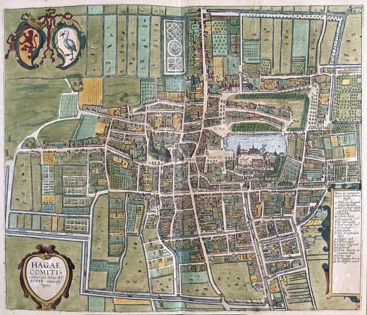 The Hague, Netherlands by Georg Braun and Hogenberg Franz