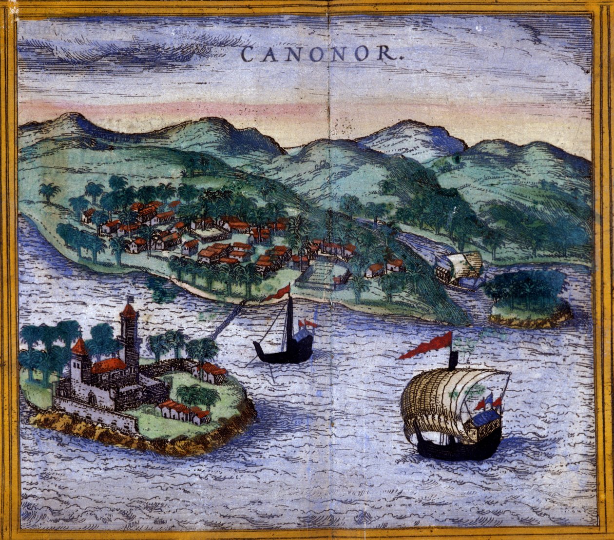 View of Canonor in India from an edition of 