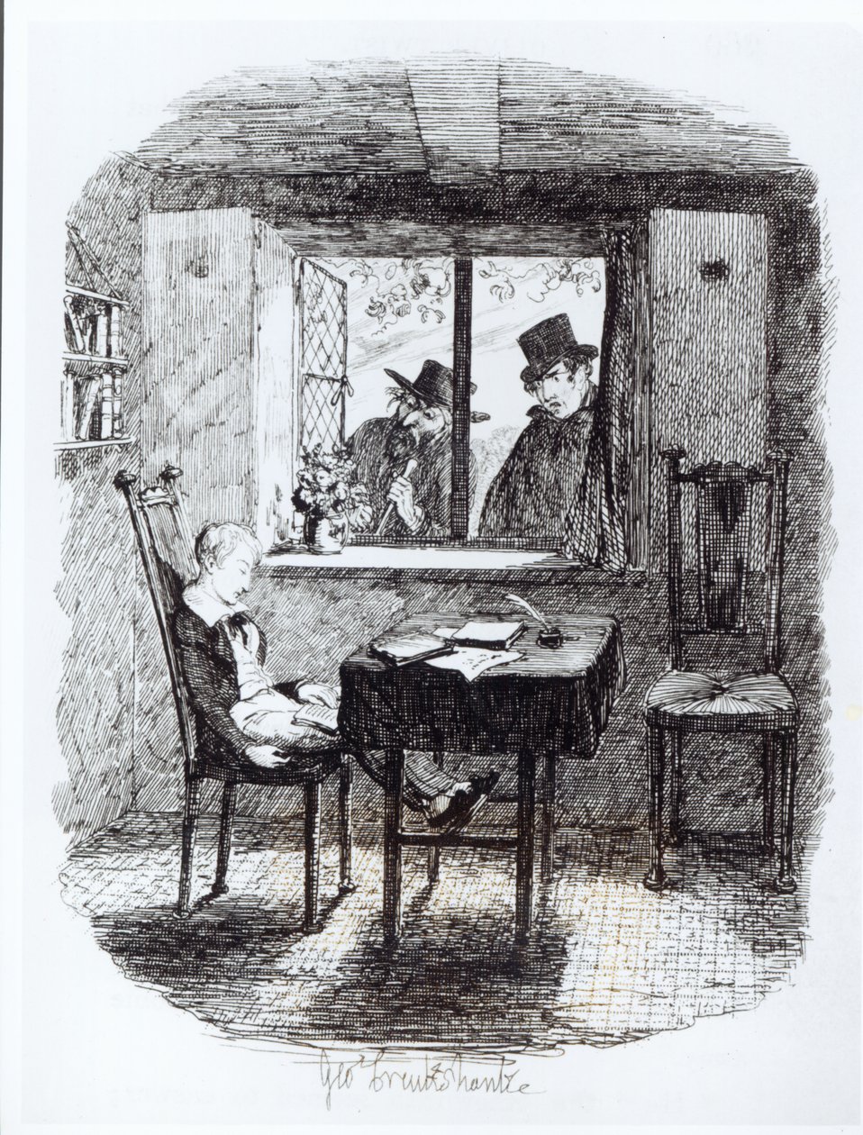 Monks and the Jew Discover Oliver, illustration from 