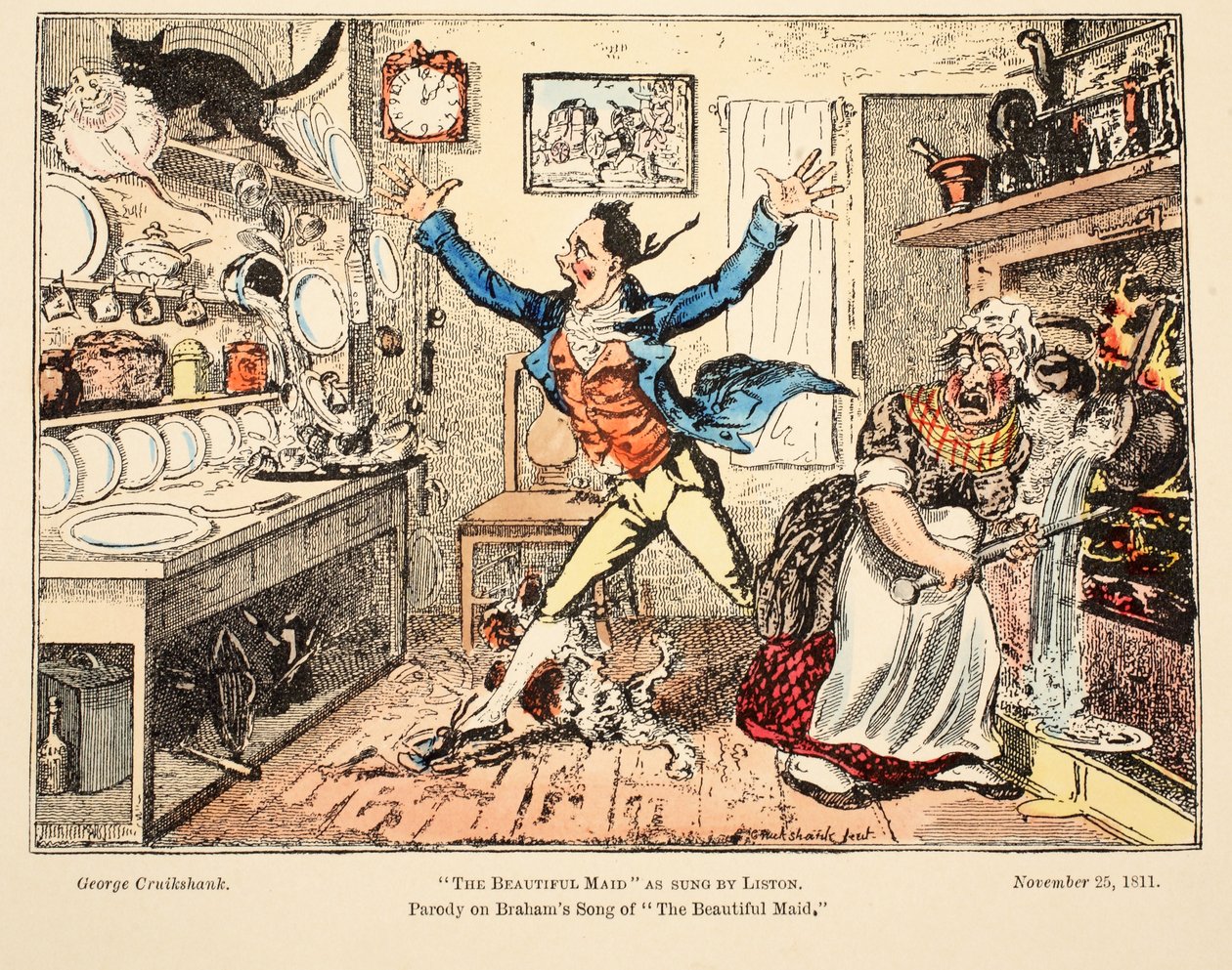 The Beautiful Maid as sung by Liston by George Cruikshank