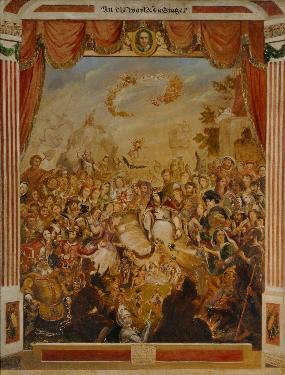 The First Appearance of William Shakespeare on the Stage of the Globe Theatre by George Cruikshank