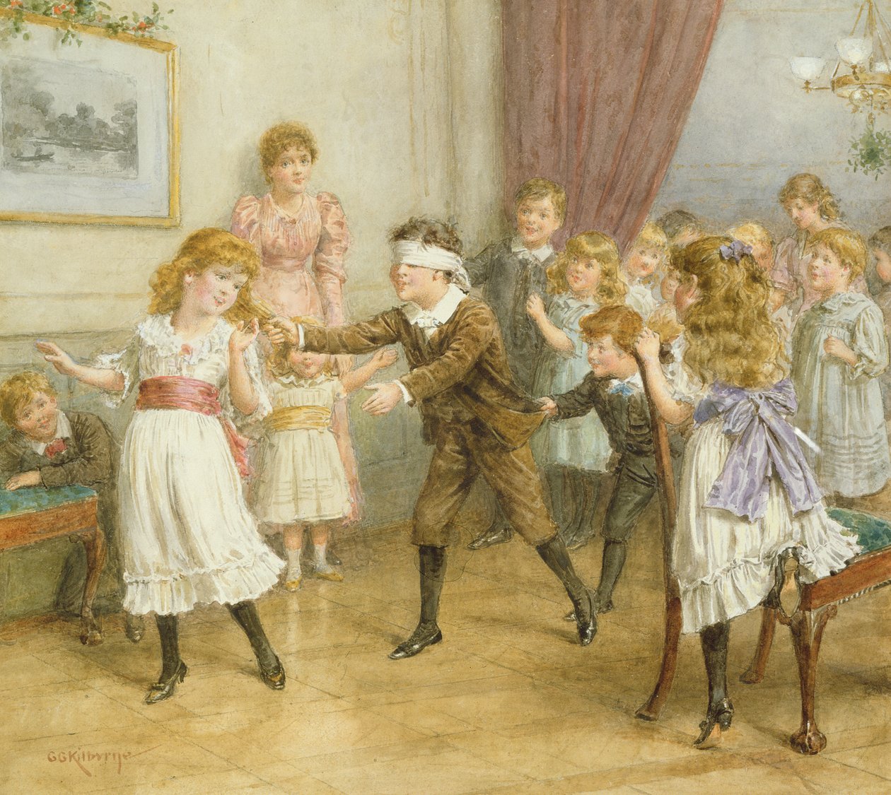 Blind Man's Buff by George Goodwin Kilburne