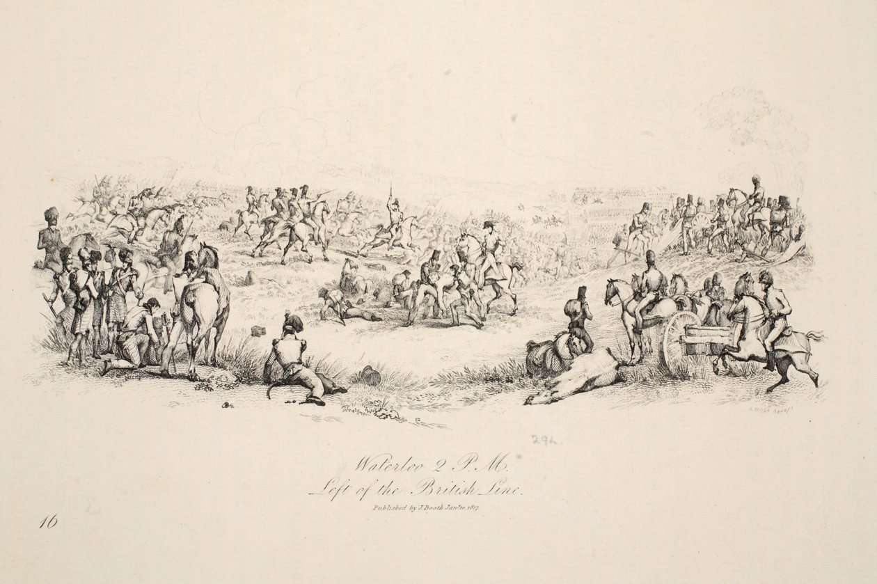 Waterloo, 2pm, Left of the British Line by George Jones