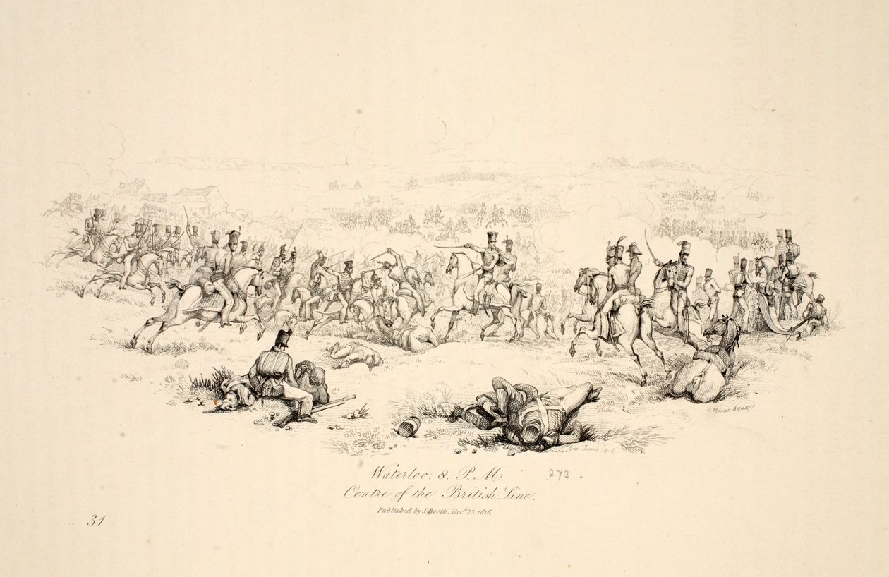 Waterloo 8pm, Centre of the British Line, pub J. Booth by George Jones