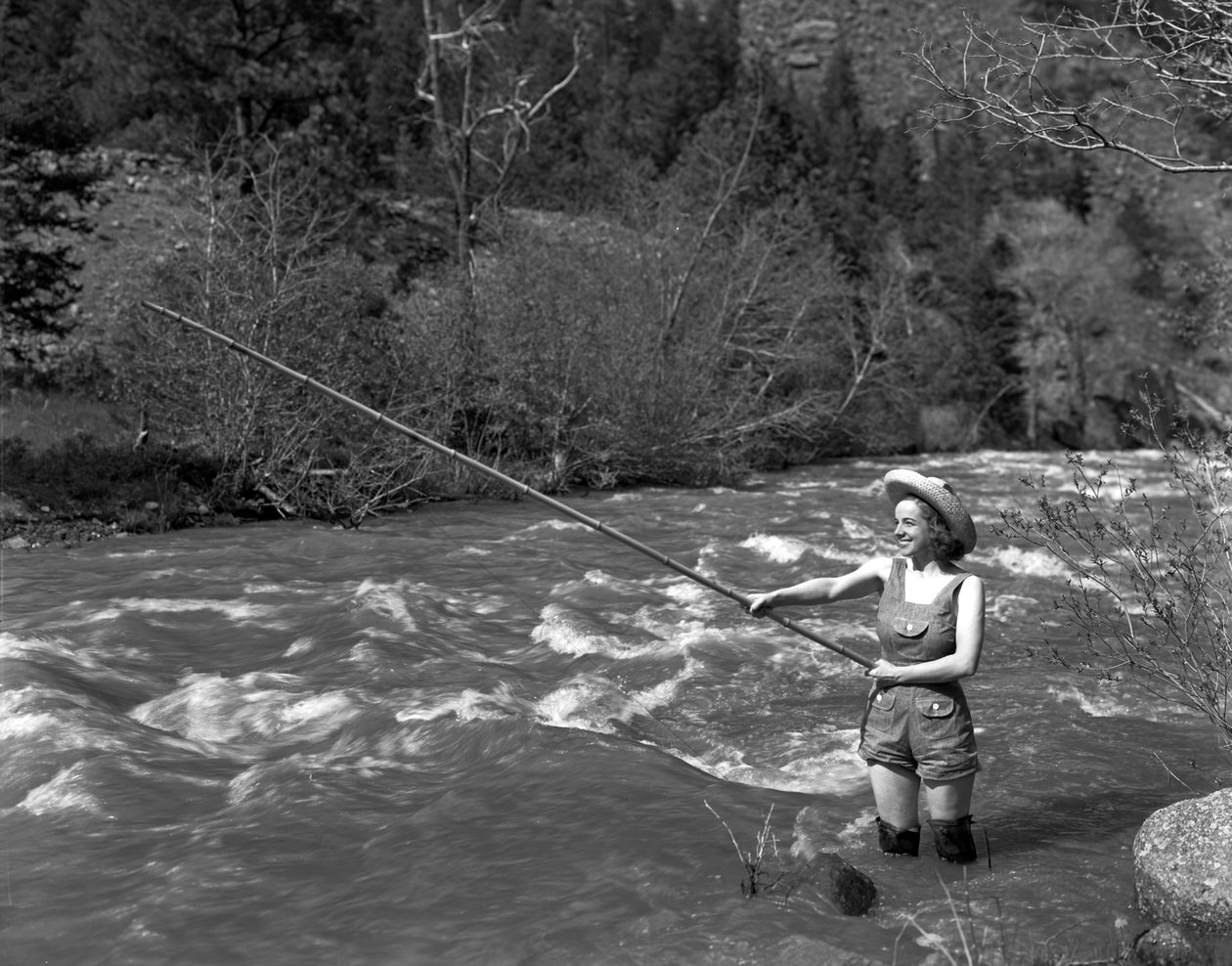 Girl fishing, c.1935 by George Lytle Beam